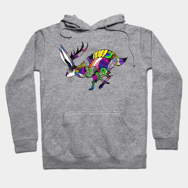 Pride Jackalope Hoodie by manicgremlin